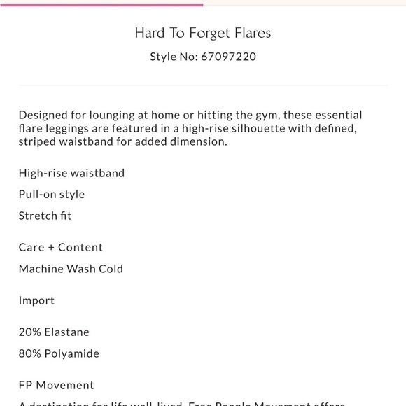 FP Movement Hard To Forget Ribbed Flares - Picture 3 of 9